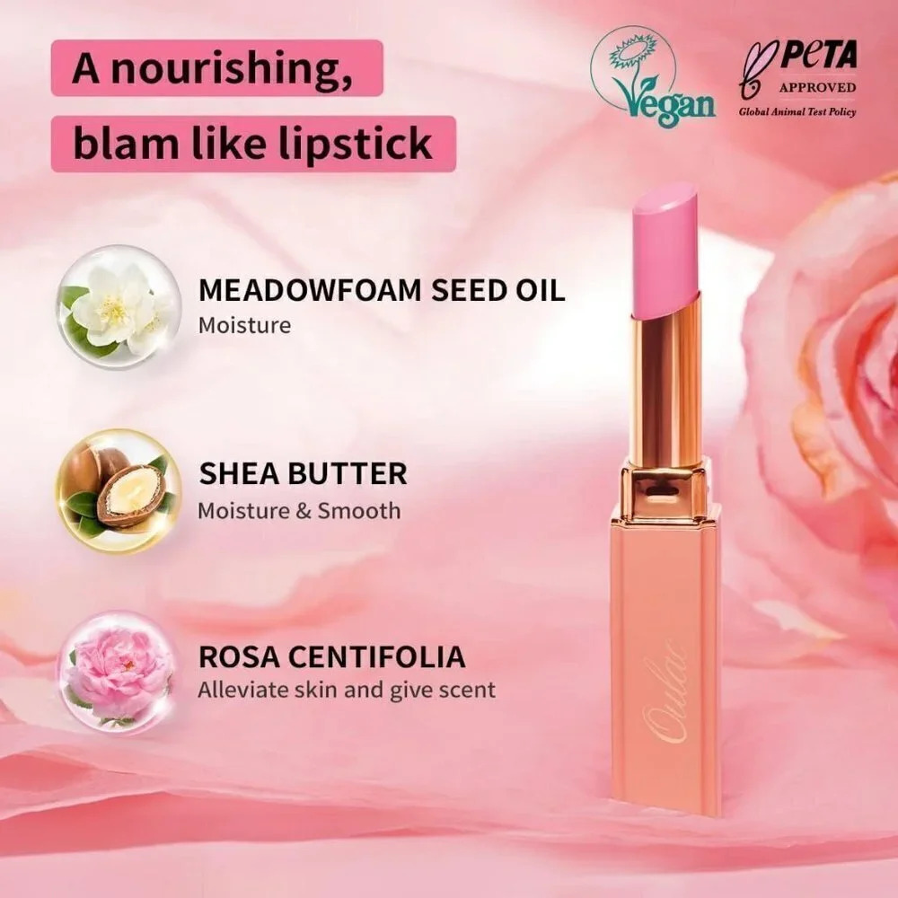 Oulac Moisturising Nude Peach Tinted Lip Balm Hydrating  Lipstick Señorita (05) - Picture 6 of 6